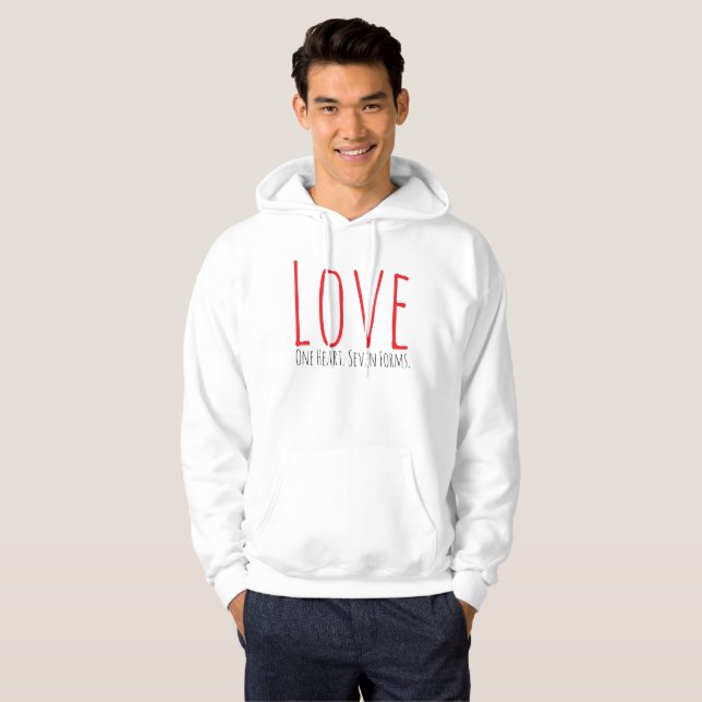 Love - One Heart. Seven Forms T-Shirt Hoodie (Vorne ganz)