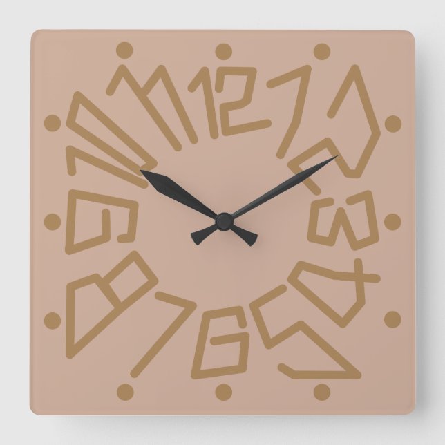 Love ORIGINALS NUMBERS by Masanser Quadratische Wanduhr (Vorderseite)