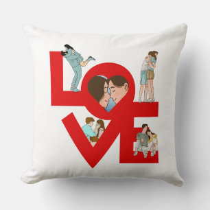 LOVE Paar-Momente Romantisch Kissen