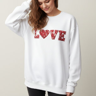 LOVE Patchwork-Sweatshirt Sweatshirt