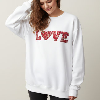 LOVE Patchwork-Sweatshirt Sweatshirt