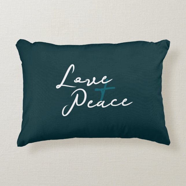 Love & Peace Accent Pillow Dekokissen (Vorderseite)