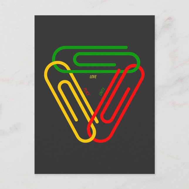 Love - Peace - Unity Postkarte (Vorderseite)