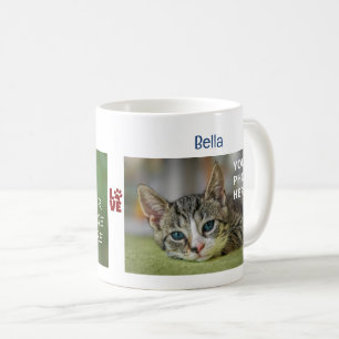 LOVE Pfote 2 Katzen Fotos Namen Moderne Süße Neue Kaffeetasse