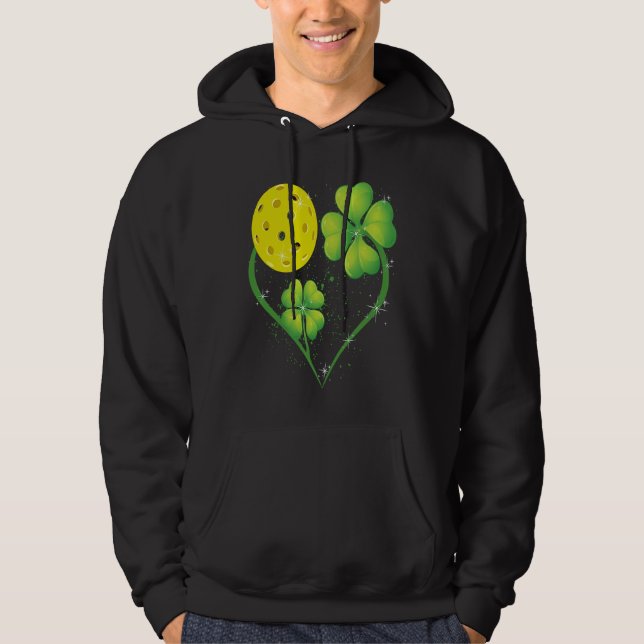 Love Pickleball Shamrock C Saint Patrick's Day Men Hoodie (Vorderseite)