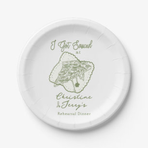 Love & Pizza lockere Probe-Dinnerparty Pappteller