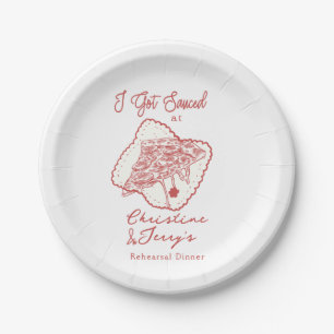 Love & Pizza lockere Probe-Dinnerparty Pappteller