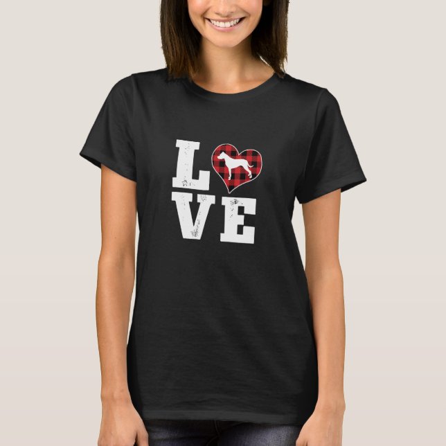 Love Pomeranian Dog Lover Gifts Buffalo Plaid Vale T-Shirt (Vorderseite)