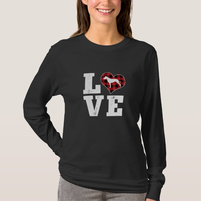 Love Pomeranian Dog Lover Gifts Buffalo Plaid Vale T-Shirt (Vorderseite)