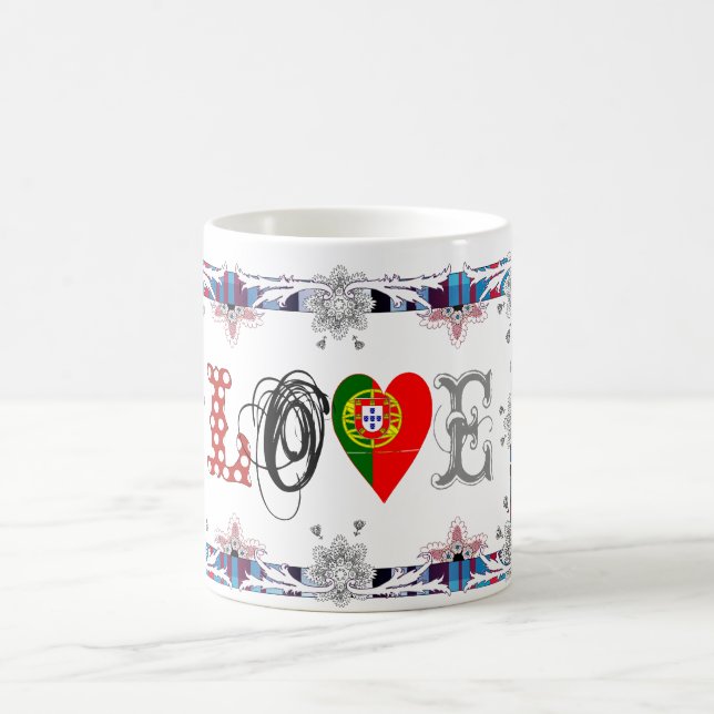 Love Portugal Kaffeetasse (Mittel)