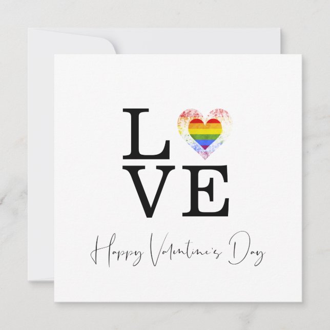 Love Pride Heart Happy Valentine's Day Script (Vorderseite)