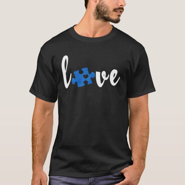 LOVE Puzzle Pieces Heart Autism Awareness     1 T-Shirt (Vorderseite)