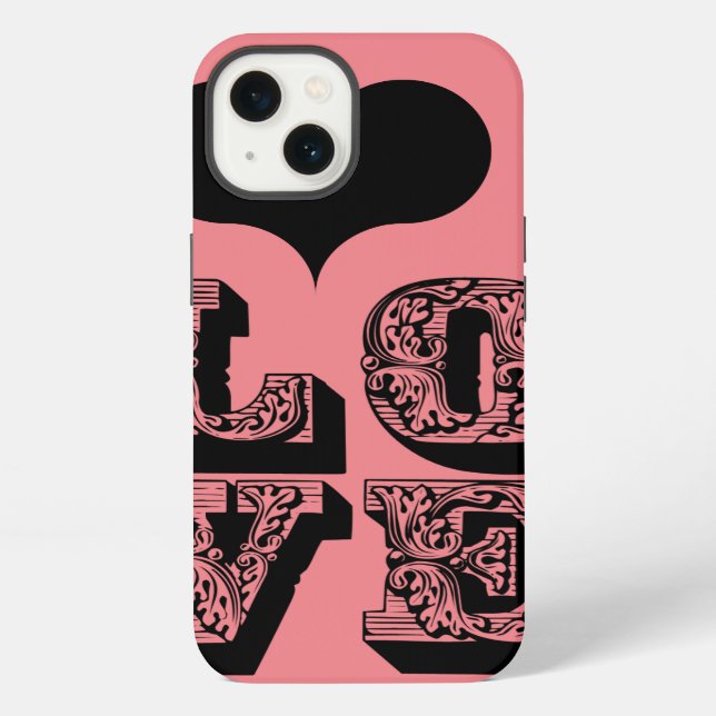 LOVE Quadrat iPhone Hülle (Rückseite)