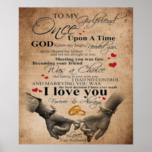 Love Quote For Girlfriend Cute Family Present Poster