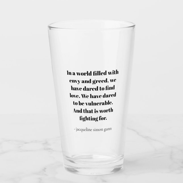Love quote glas (Vorderseite)