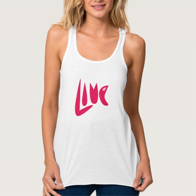 "Love" Racerback-Tanktop Tank Top (Vorderseite)