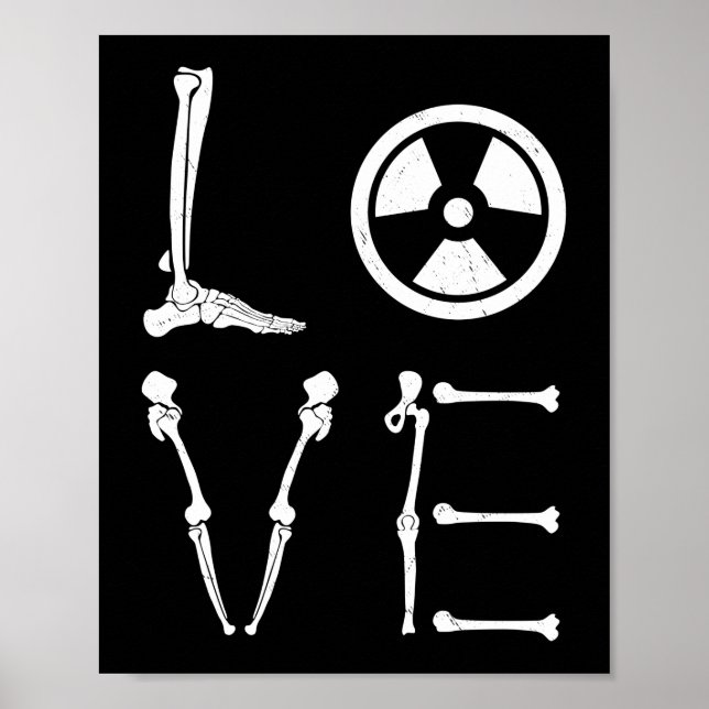 Love Radiology Men Women Xray Radiologist Poster (Vorne)