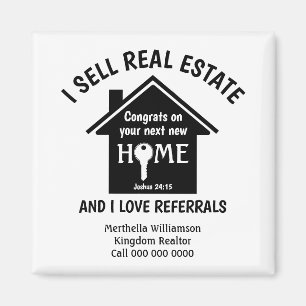 Love Referrals I SELL REAL ESTATE Custom Realtor Magnet