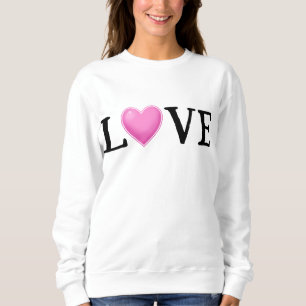 LOVE Regenbogen Herz Damen Sweatshirt