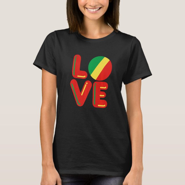 LOVE - Republic Of The Congo Premium T-Shirt (Vorderseite)