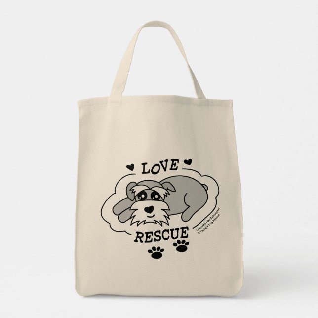 Love Rescue - Grocery Tragetasche (Rückseite)