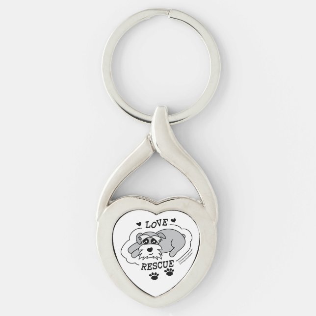 Love Rescue - Heart Keychain Schlüsselanhänger (Vorderseite)