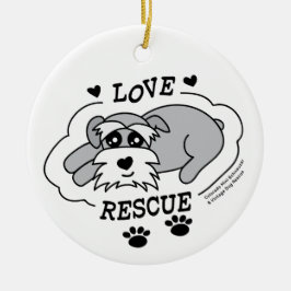 Love Rescue - Round Christmas Ornament