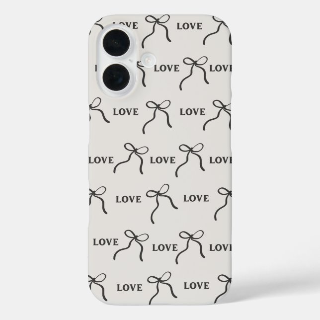 'Love & Ribbon Minimalist' iPhone 16-Hülle Case-Mate iPhone Hülle (Rückseite)