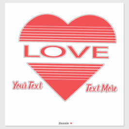 Love & Romance Concept Design with Heart Elements Aufkleber