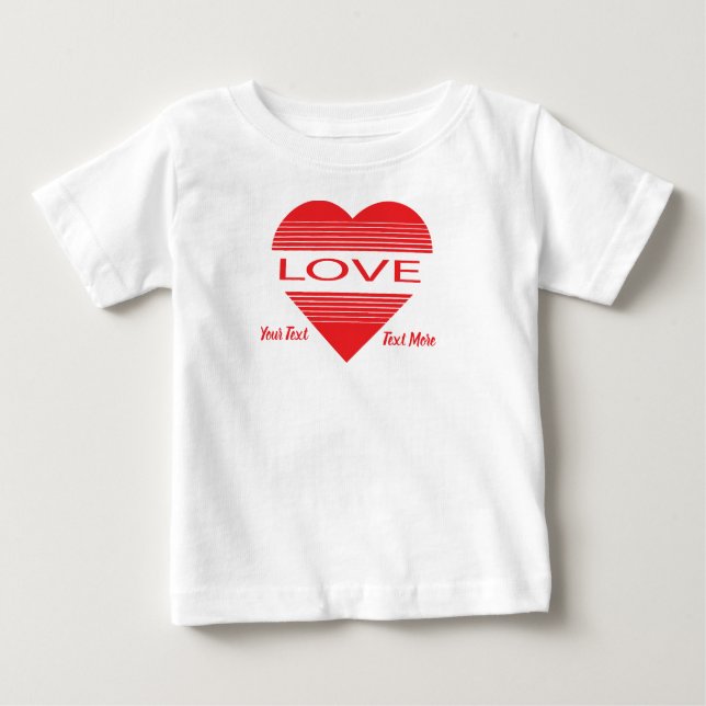 Love & Romance Concept Design with Heart Elements Baby T-shirt (Vorderseite)