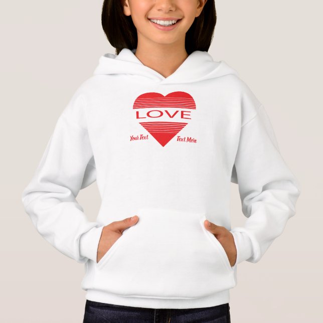 Love & Romance Concept Design with Heart Elements Hoodie (Vorderseite)