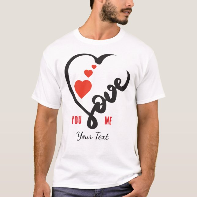Love & Romance Concept Design with Heart Elements T-Shirt (Vorderseite)