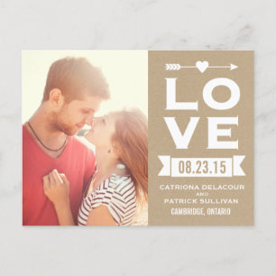 LOVE Rustikaler Shabby Chic   Postkarte zur Voraba