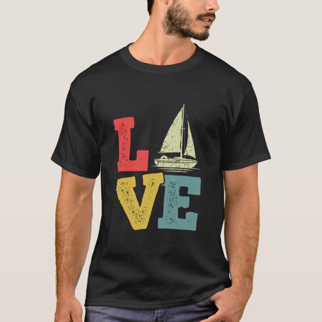 Love Sailing Nautical Boat Adventure T-Shirt (Vorderseite)