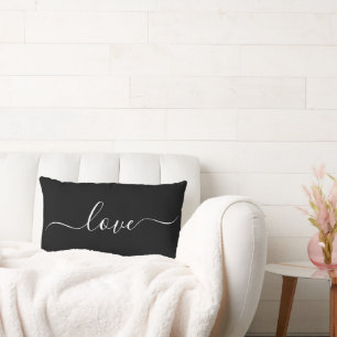 LOVE   Schwarz-Weiß umkehrbar Lendenkissen