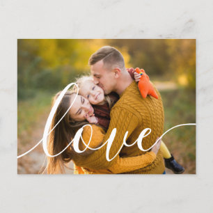 Love Script Foto Postcard Feiertagspostkarte