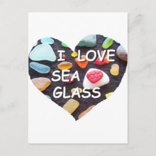 LOVE SEA GLASS POSTKARTE