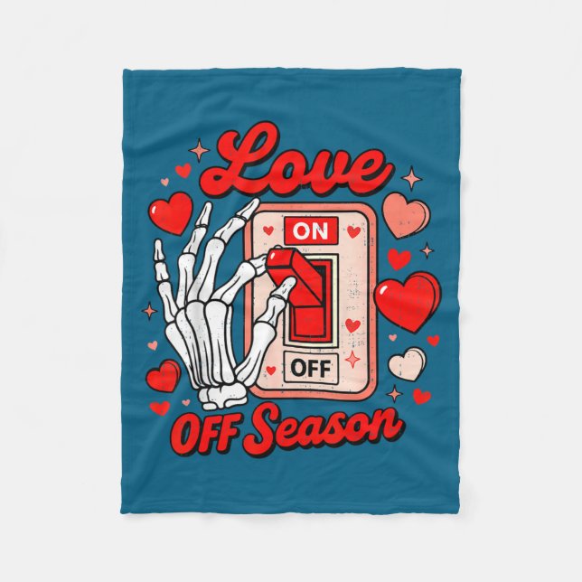 Love Season Skeleton Funny Valentines Day Womens T Fleecedecke (Vorderseite)