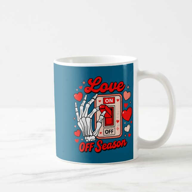 Love Season Skeleton Funny Valentines Day Womens T Kaffeetasse (Rechts)