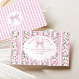 Love Shack Baby Bow Diaper raffle ticket Begleitkarte