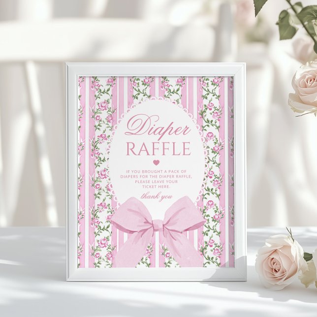 Love Shack Baby Diaper raffle Coquette Bow Poster (Von Creator hochgeladen)