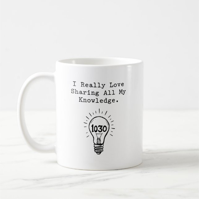 Love Sharing My Knowledge Math Educator Kaffeetasse (Links)
