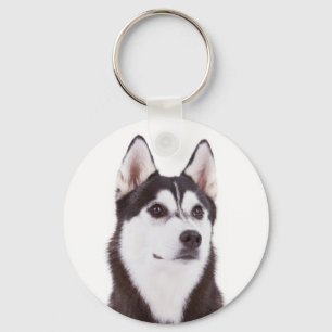 Love Siberian Husky Puppy Dog Portrait Keychain Schlüsselanhänger