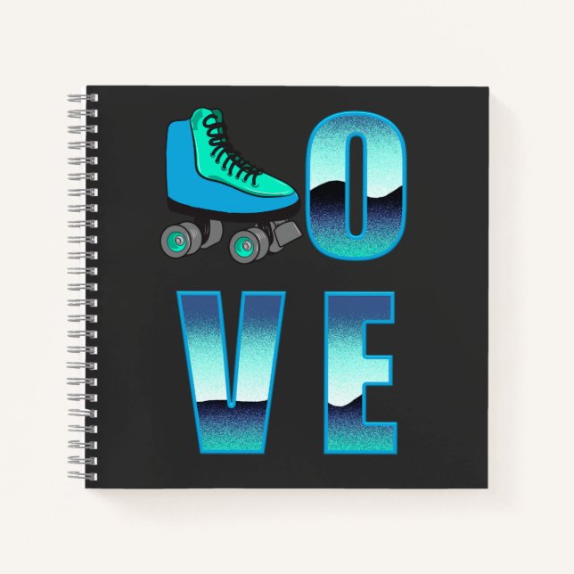 Love Skating Double Sided Journal Notebook Notizbuch (Vorderseite)