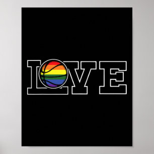 Love Sketll Lgbt-q Gay Pride Regenbogenflagge Spor Poster