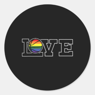 Love Sketll Lgbt-q Gay Pride Regenbogenflagge Spor Runder Aufkleber