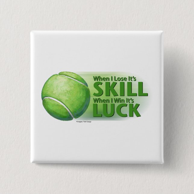 Love Skill Win Tennis Ball Button (Vorderseite)