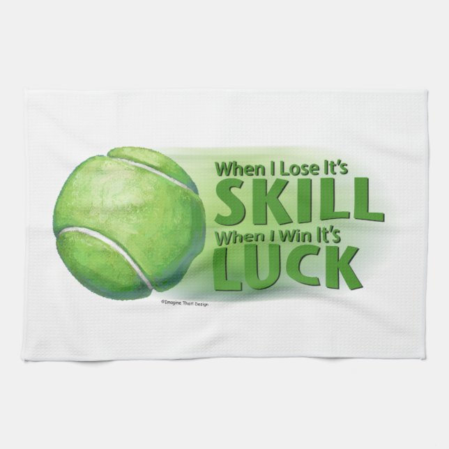 Love Skill Win Tennis Ball Küchentuch (Horizontal)