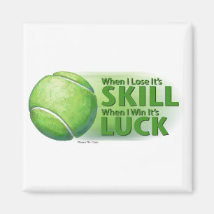 Love Skill Win Tennis Ball Magnet
