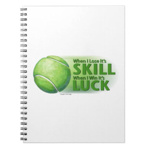 Love Skill Win Tennis Ball Notizblock